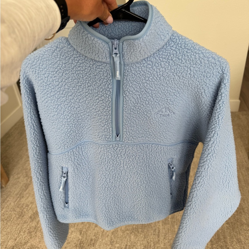 Aritzia Light Blue Fleece Sweatshirt